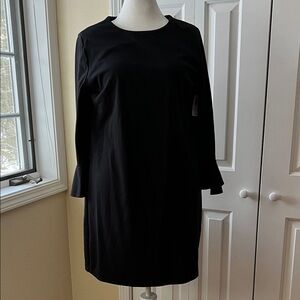 Old Navy Black Long-Sleeve Shift Dress with Flared Cuffs